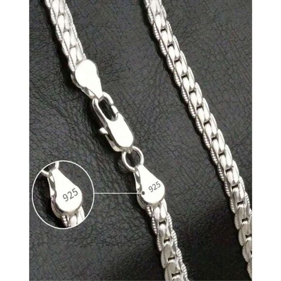 4 MM sterling Silver Chain - Picture 1 of 8